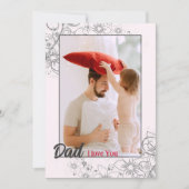 カスタムシンプル父の日の写真ホリデーカード サンキューカード (正面)