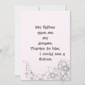 カスタムシンプル父の日の写真ホリデーカード サンキューカード (裏面)