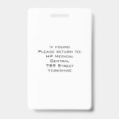 カスタムシンプル社員の写真ID会社のセキュリティ バッジ (Back)