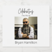 カスタムシンプル葬儀お祝い ビールラベル (シングルラベル)