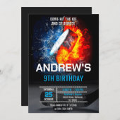 カスタムシンプル誕生日招待状 招待状 (正面/裏面)