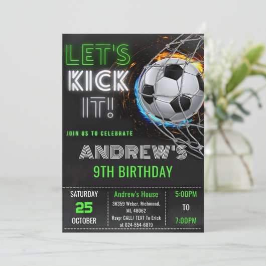 カスタムシンプル誕生日招待状 招待状 (スタンド正面)