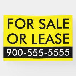 カスタムシンプル販売またはリース用ブラックイエロー 横断幕