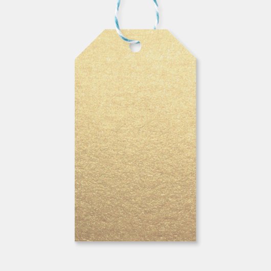 カスタムシンプル金ゴールドの消去ロゴはこちら ギフトタグ (裏面)