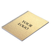 カスタムシンプル金ゴールドの消去ロゴはこちら ノートブック (左側)