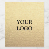 カスタムシンプル金ゴールドの消去ロゴはこちら ワインラベル (シングルラベル)