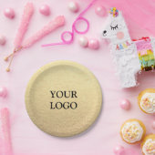 カスタムシンプルBusiness Your Logo Here ペーパープレート (パーティー)