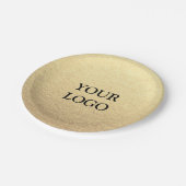 カスタムシンプルBusiness Your Logo Here ペーパープレート (アングル)