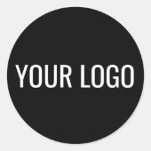 カスタムシンプルClean Black Businessロゴはこちら ラウンドシール (正面)