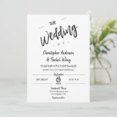 カスタムシンプルInvのミニマル結婚リストスクリプト 招待状 (スタンド正面)