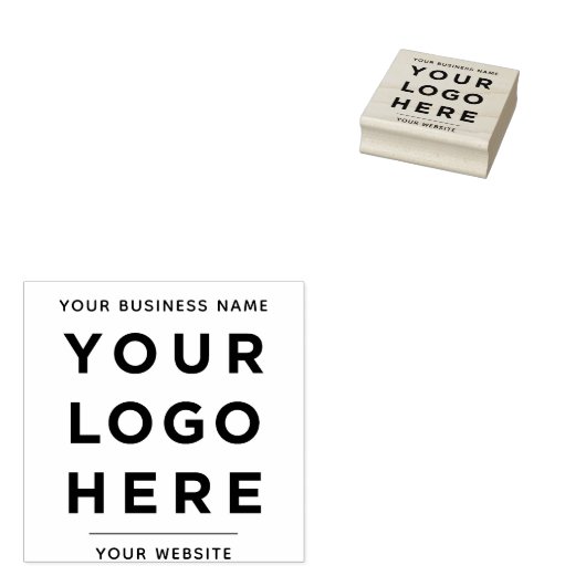 カスタムシンプルWebサイトのロゴ2.5x2.5インチ ラバースタンプ (押印)