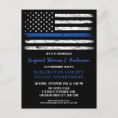 カスタムシン・ブルー・ライン警察官退職 案内ポストカード (正面)