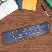 カスタムシン・ブルー・ライン警察担当課 デスクネームプレート