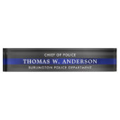 カスタムシン・ブルー・ライン警察担当課 デスクネームプレート (正面)