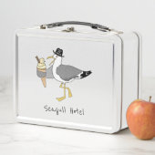 カスタムシーガルイラストレーションホリデーホテル/レンタル メタルランチボックス (インサイチュ)