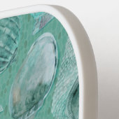 カスタムシーシェルズアクア海サンズ ピックルボールラケット (左詳細)