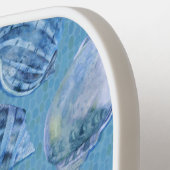 カスタムシーシェルズブルー海サンズ ピックルボールラケット (左詳細)