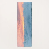 カスタムシーショアビーチ落ち着く日の出と名前 ヨガマット (裏面)