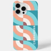 カスタムシーフオムグリーンマウブトープレトロパタモダンーン Case-Mate iPhoneケース (裏面)