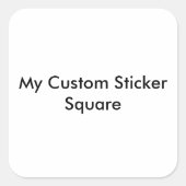 カスタムシール – 大きい正方形の形 スクエアシール (正面)