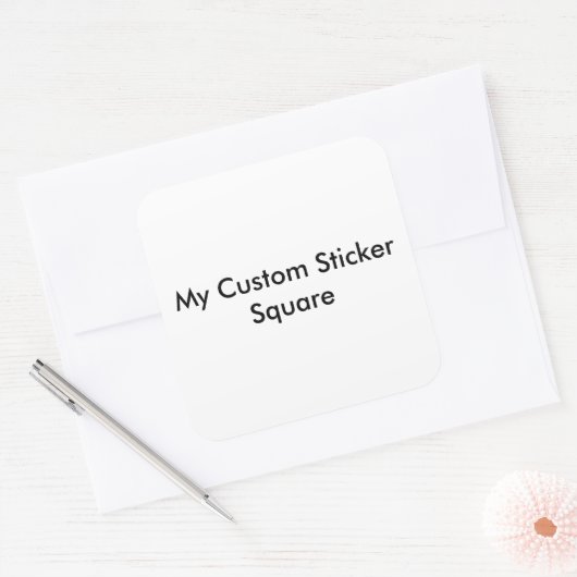 カスタムシール – 大きい正方形の形 スクエアシール (封筒)