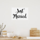 カスタムシ結婚ックたった今結婚しました看板ポスター ポスター (キッチン)