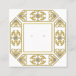 カスタムジオメトリックなフィレット&ジェムスタッドイヤリングカード コーリングカード