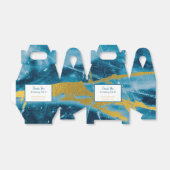 カスタムジオードアゲート宝石 青と金 フェイバーボックス (折り畳みなし)