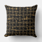 カスタムジグザグヒョウ黒織り模様枕 クッション (正面)