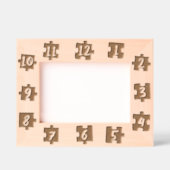 カスタムジグソーピース時計番号子供の写真 レーザー彫刻フレーム (正面)