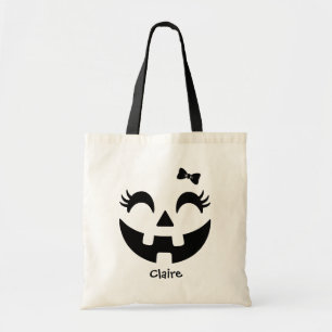 カスタムジャックO'ランタンハロウィントリックまたはトリート トートバッグ