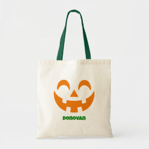 カスタムジャックO'ランタンハロウィントリックまたはトリート トートバッグ