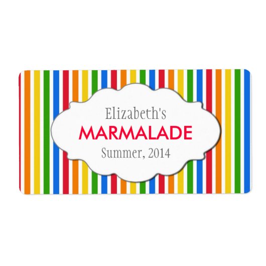 カスタムジャム、ソース、缶詰または製品ラベル ラベル (正面)