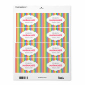 カスタムジャム、ソース、缶詰または製品ラベル ラベル (フルシート)