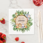 カスタムジャングルアニマルズパーティー紙 スタンダードランチョンナプキン (インサイチュ)