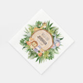 カスタムジャングルアニマルズパーティー紙 スタンダードランチョンナプキン (角)