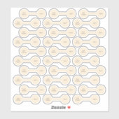 カスタムジュエリー価格ラベルカスタム金ゴールドカットステッカー シール (シート)