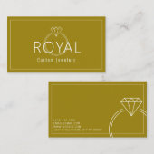 カスタムジュエリー宝石商，宝石修理，ショップ，ダイヤモンド 名刺 (正面/裏面)