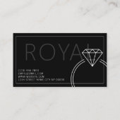 カスタムジュエリー宝石商,宝石修理,ショップ,ダイヤモンド 名刺 (裏面)