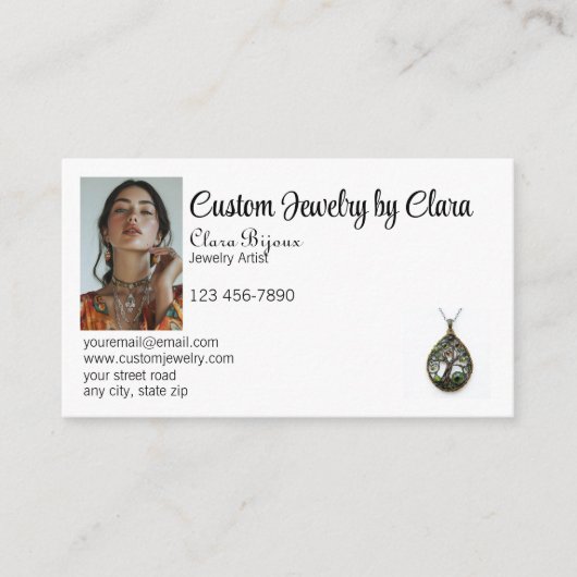 カスタムジュエリー 名刺 (正面)