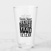 カスタムジュニア花嫁メイド名記念ガラス タンブラーグラス (正面)