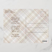 カスタムジョイ平和ラブレッドホリーベリーの葉 箔シーズンポストカード (裏面)