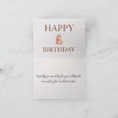 カスタムジラフェピンクツツ誕生日ハッピーバースデー カード (内部)