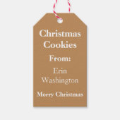 カスタムジンジャーブレッドクリスマスクッキーのプレゼントラベル ギフトタグ (正面)