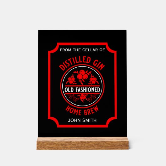 カスタムジンボトル アクリルサイン (正面)