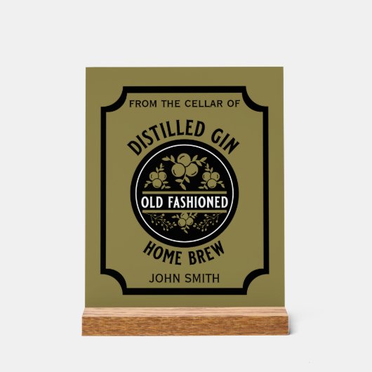 カスタムジンボトル アクリルサイン (正面)