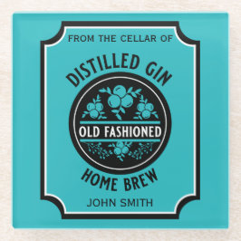 カスタムジンボトル ガラスコースター