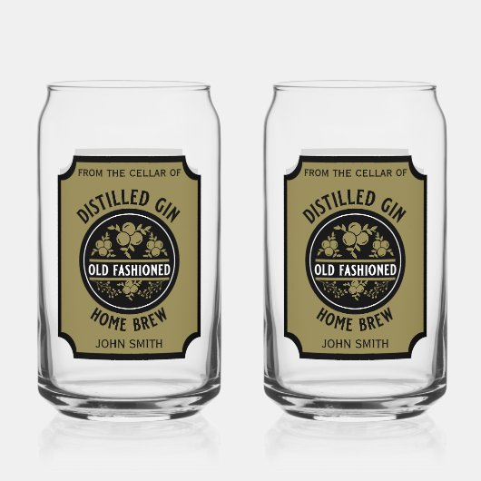 カスタムジンボトル ガラス缶 (正面)