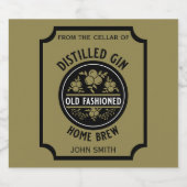 カスタムジンボトル リキュールボトルラベル (シングルラベル)