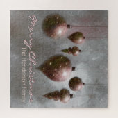 カスタムスつるクリススマスボードカッパーグレイ – ジグソーパズル (横)